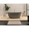 Castello Usa Manhattan 59" Solid Surface Freestanding Bathtub in Gray CB-GM-8016s-G